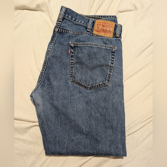 Vintage Levis 505 Regular Fit Straight Leg Blue Denim Jeans Men Size 38X32 - Picture 5 of 5